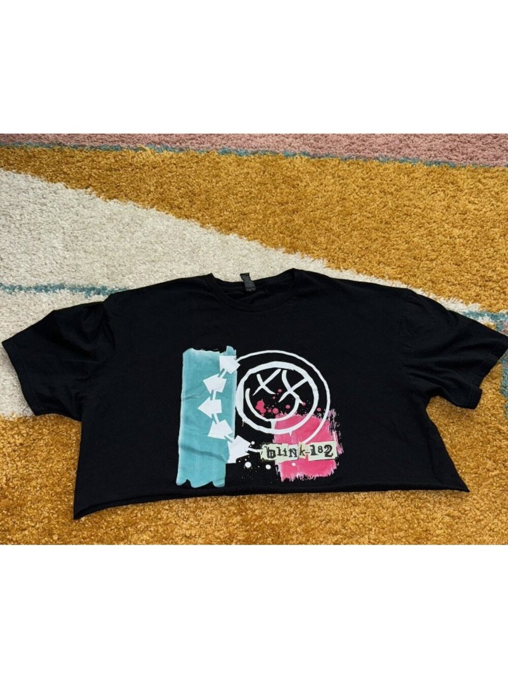 Blink-182 "Happy Face" Tom DeLonge & Mark Hoppus Concert Tour T-shirt Size XL